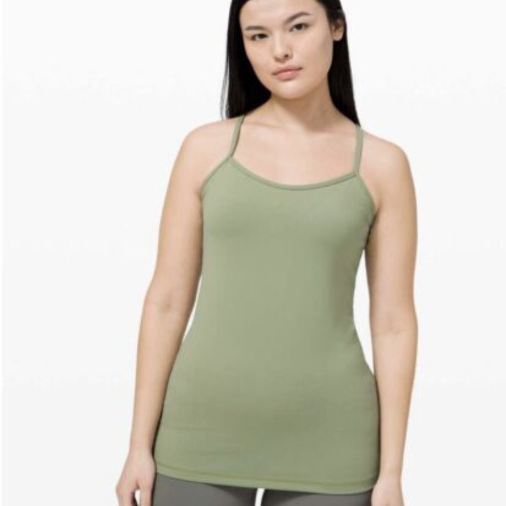 Lululemon Power Y Tank Top in Sage Green - Size 12